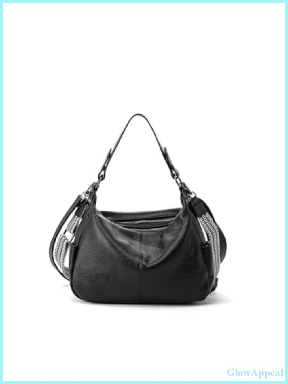 Genuine Leather Hobo Bag Crossbody with 3 Adjustable Straps